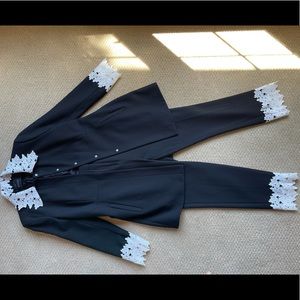 Zara Lace Trim Pant Suit